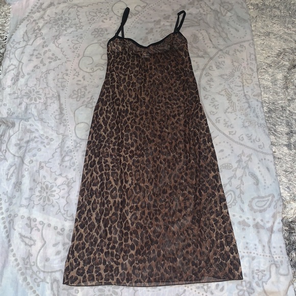 Dolce & Gabbana Other - Dolce & Gabbana Intimo Leopard Sheer Nightgown Chemise Slip Dress Italy Sz Small